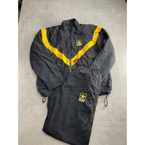 US Army Other - US Army Physical Fitness Uniform Tracksuit Set Black Yellow Mens Large